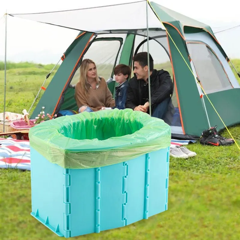 

2021 Portable Folding Toilet Commode Car Toilet Camping Toilet for Travel Bucket Toilet Seat for Camping Hiking Long Trip New