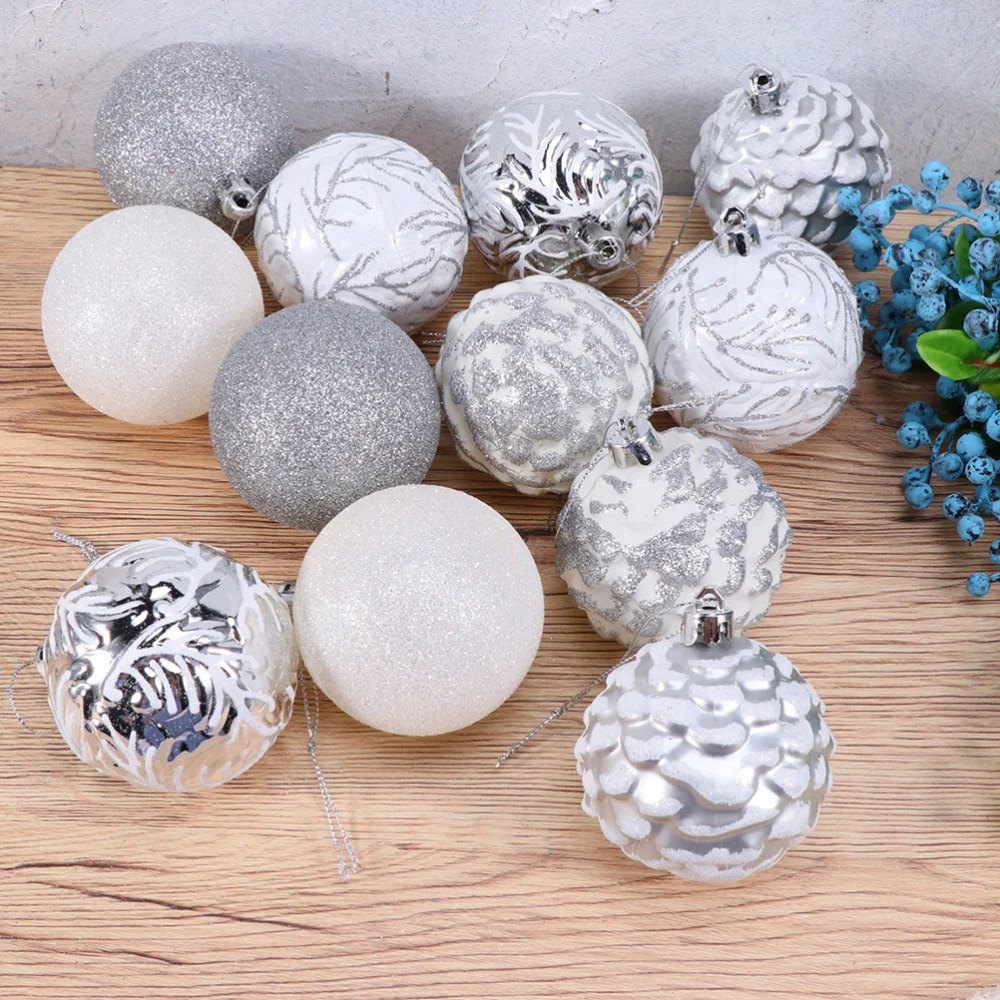 

24PCS 7CM Christmas Pendant Decorative Christmas Tree Hanging Ornament for Home Party Wedding (Golden and Red)