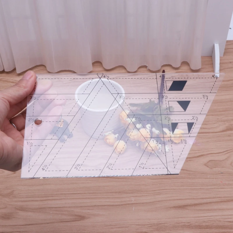 

Shape Measure Trapezoid Quilts Plastic Ruler DIY Patchwork Sewing Tools