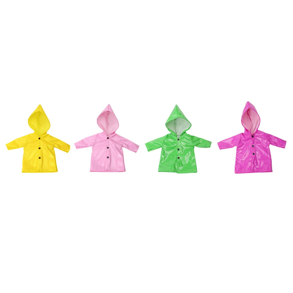 

Clothing Candy Color Raincoat Waterproof For 18'' AG American Doll Doll Accs