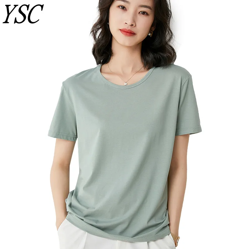 

Свитер женский трикотажный из тонкой пряжи, с круглым вырезом и коротким рукавом, 2021