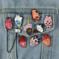 anatomisch hart pins medische anatomie broche hart neurologie pins voor arts en verpleegkundige acryl email revers pin zakken ba