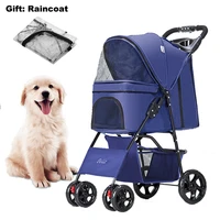 dog stroller lightweight folding pet stroller baby cat dogs outing shopping pet carrier with removable liner and storage basket
