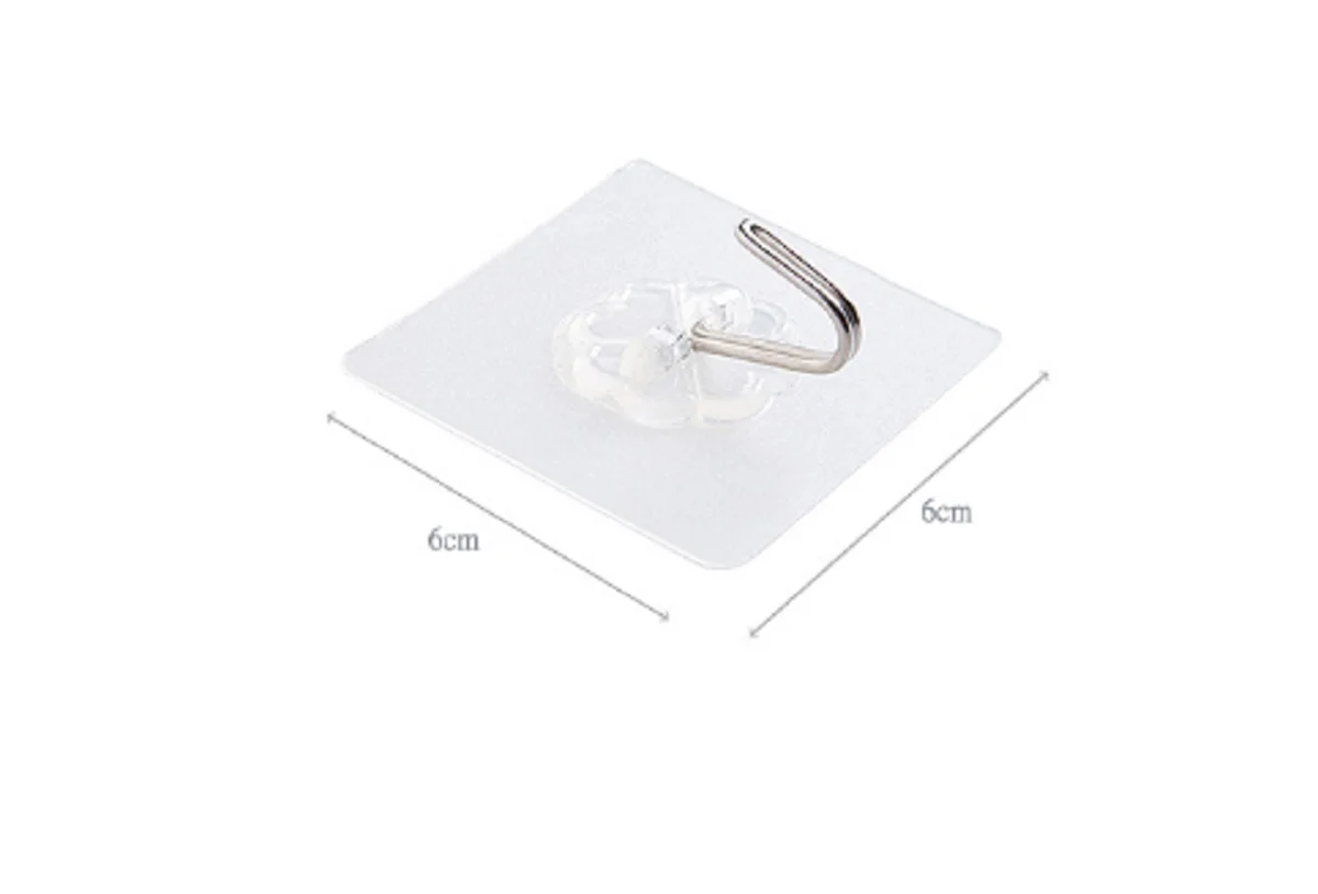 

Transparent Hook For Bathroom Self-Adhesive Door Wall Hook Kitchen Supplies Storage Rack Hanger Suction Cup Towel Hanging Hook