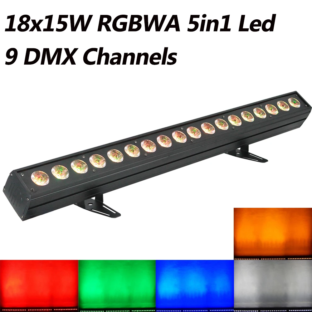 RGBWA 5IN1 2 шт./партия светодиодный светильник RGBWA+ UV 6в1 цвет 18x18 Вт светодиодный светильники размытого света идеально подходит для сцены, для вечеринки, для диджеев Дискотека свадебные светодиодные прожекторы - Цвет: RGBWA 5IN1