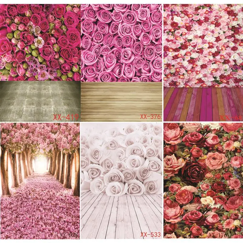 

SHUOZHIKE Art Fabric Photography Backdrops Prop Valentine day floral floor Theme Photography Background #21162