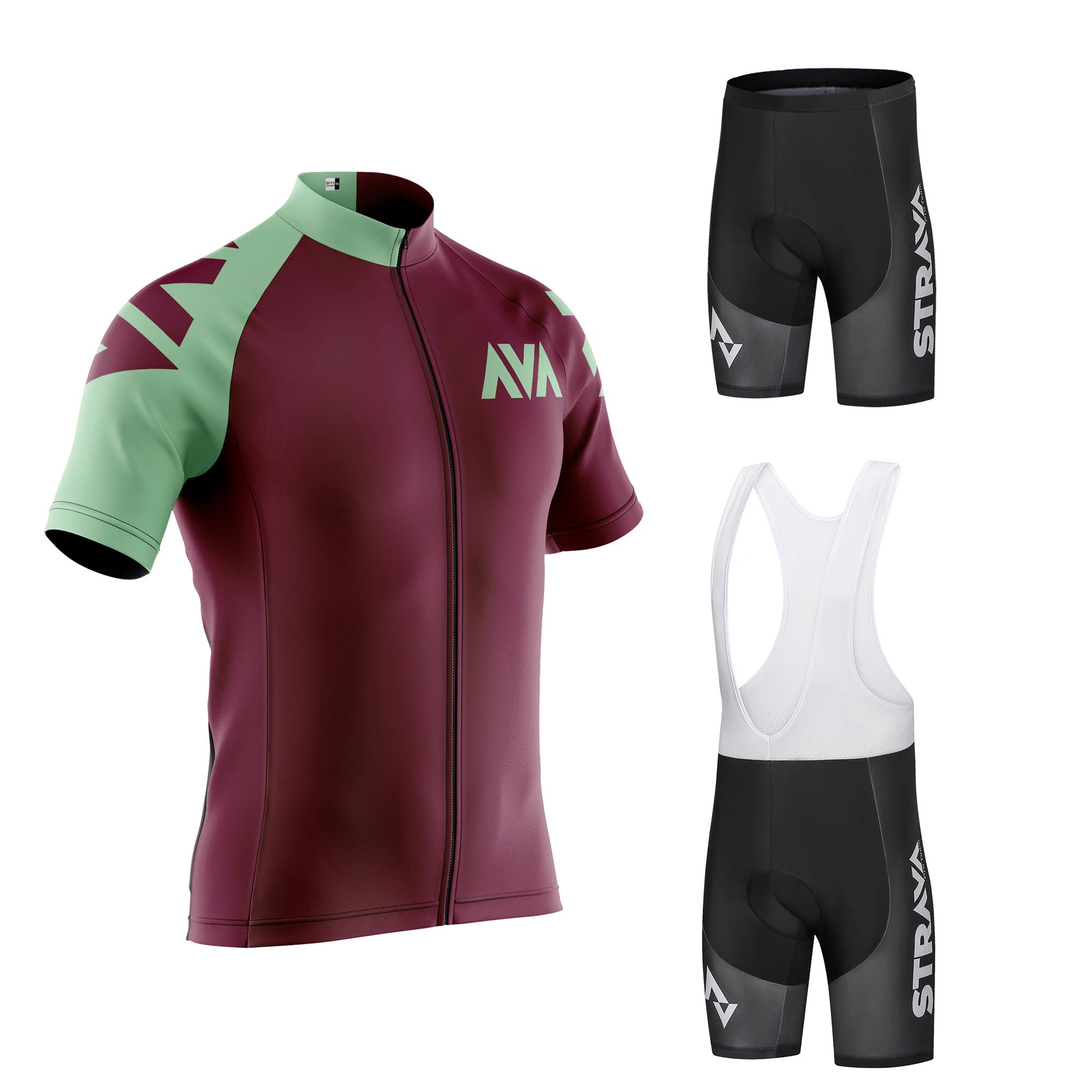 

2021 профессиональная команда STRAVA Велоспорт Джерси Мужской комплект нагрудник шорты летние горный велосипед костюм велосипед гоночная форм...