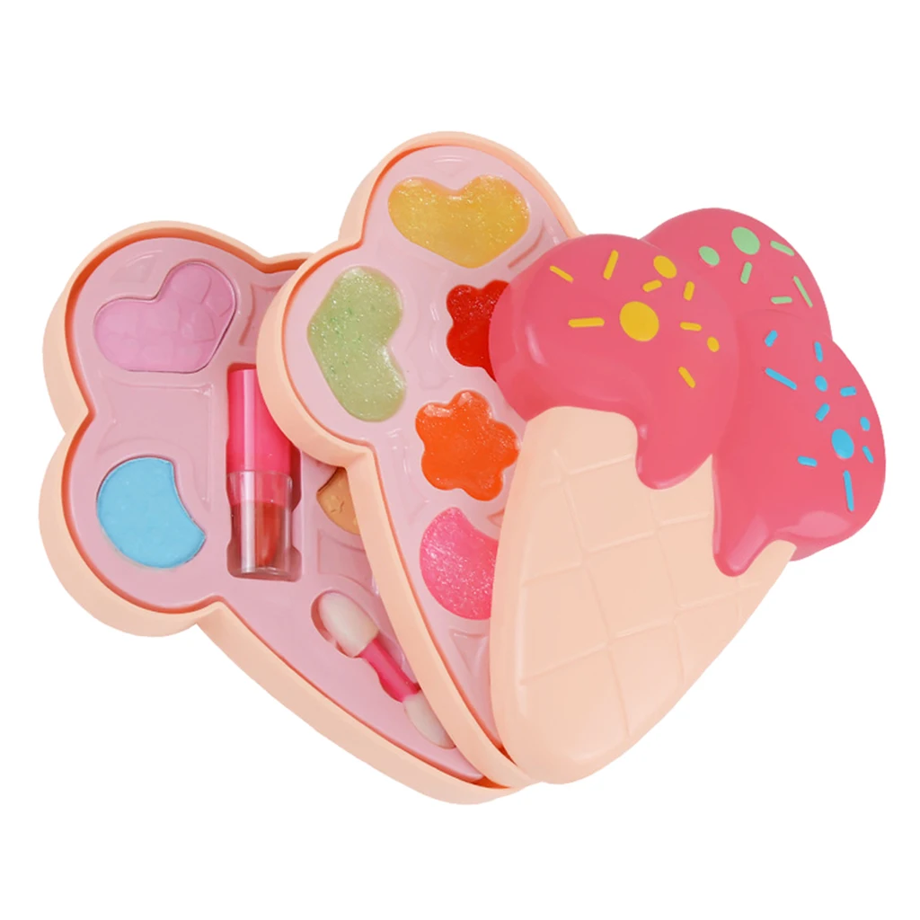 

Washable Makeup Toy Kit Ice Cream Shape for Party Games Halloween Christmas