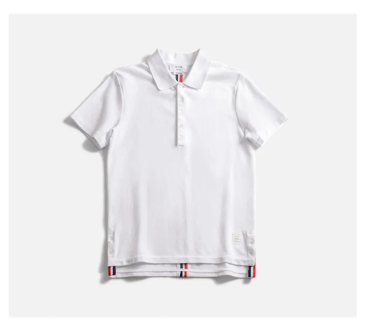 

2021 Fashion TB Brand Shirt Women Short Casual Clothing Summer Turn-down Collar Cotton High Quality Polo Shirts