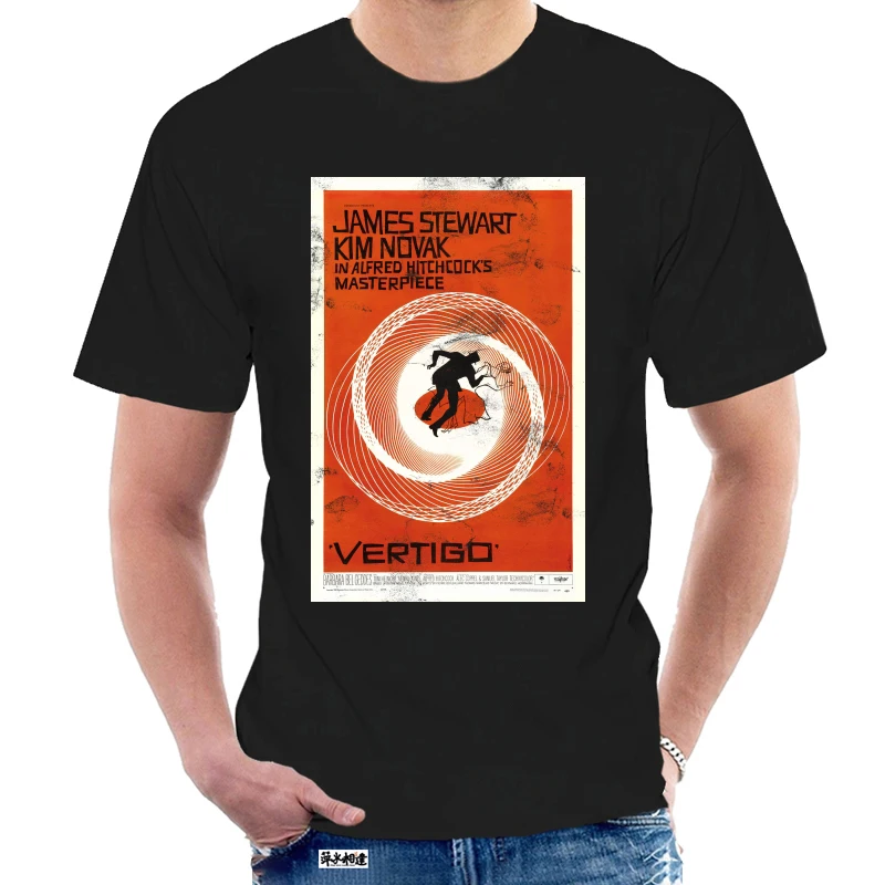 Футболка Vertigo от Альфреда хит Ретро 50ies фильм Ar Классическая футболка триллер художественная графическая футболка