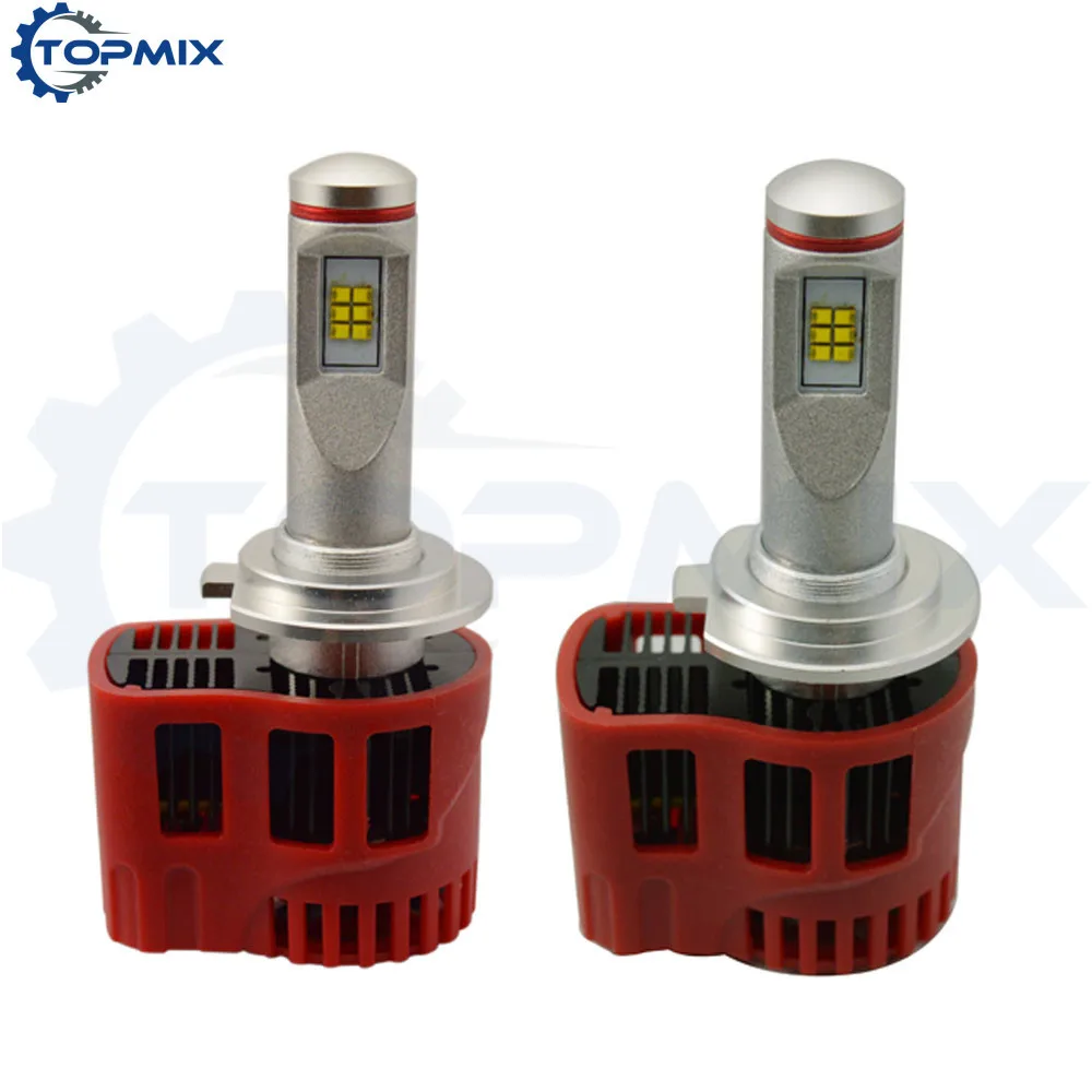 

2 шт., светодиодный фонарь высокой мощности 90 Вт 9000LM H7 P6, Автомобильные противотуманные фары, светодиодные лампы Luxeon ZES, комплект чипов 5000K/6000K