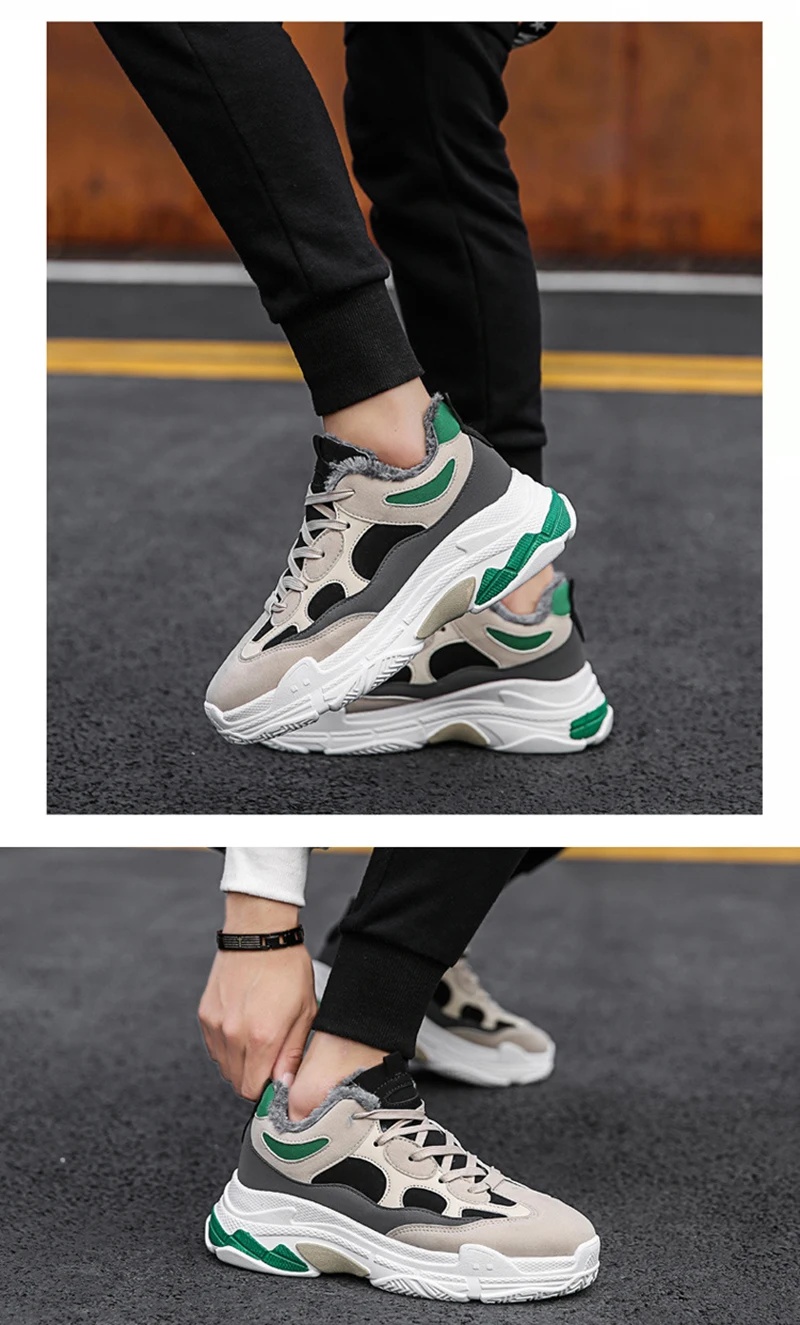 Men Boots Winter With Fur Warm Snow Boots Men Winter Boots Shoes Men Footwear Fashion sneakers Shoes