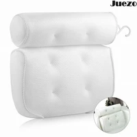 spa bath pillow soft non slip headrest bathtub pillow with backrest suction cup waterproof neck cushion bathroom accessories