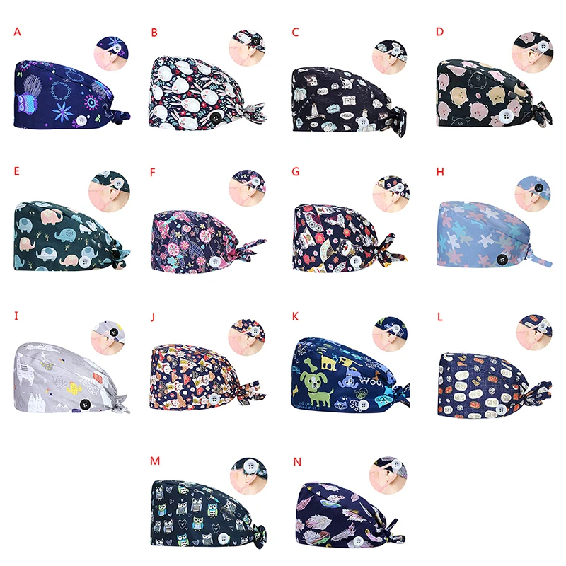Женская Регулируемая Кепка для повязки кепка мужчин Gorros Quirofano Mujer униформа