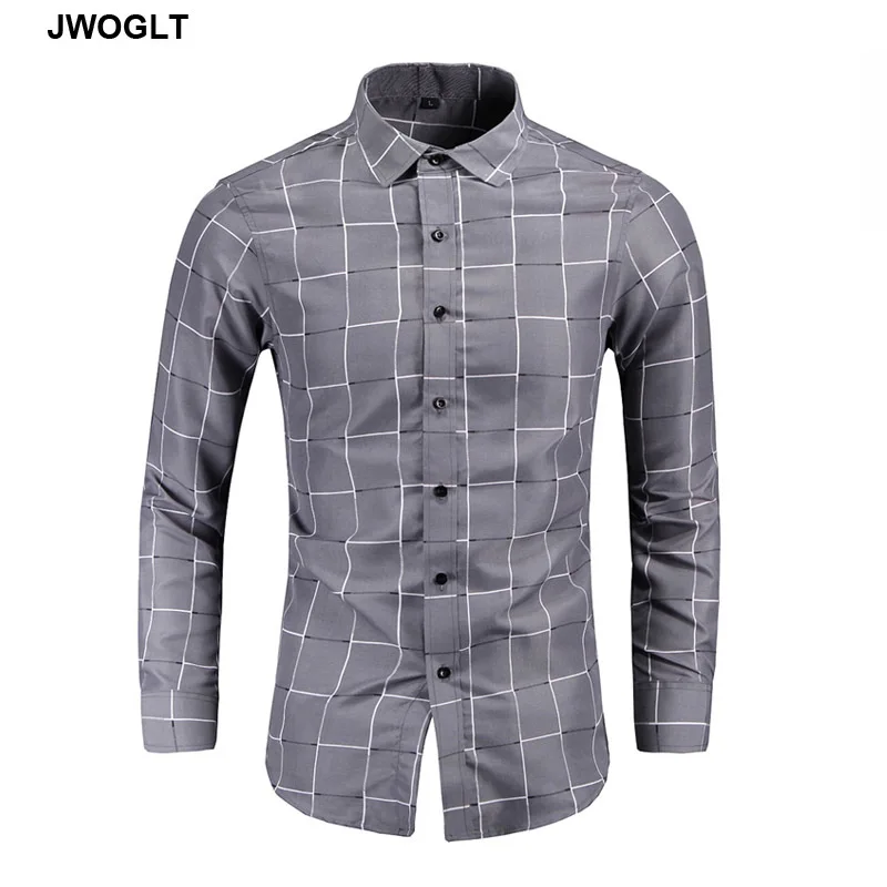 

45KG-120KG Men's Regular-Fit Long-Sleeve Plaid Casual Shirts Daily Fashion Male Blouse 5XL 6XL 7XL