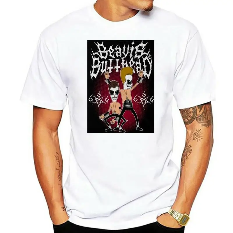 

Черная металлическая темная черная футболка унисекс Beavis на Хэллоуин