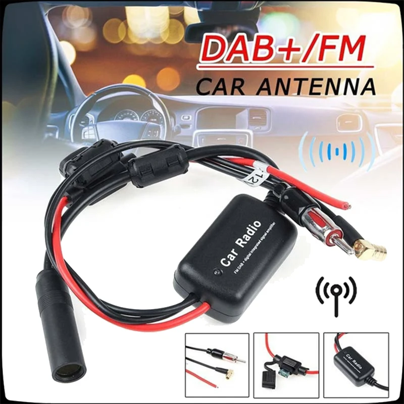Универсальный DAB + FM автомобильная антенна разветвитель Кабель цифровое радио