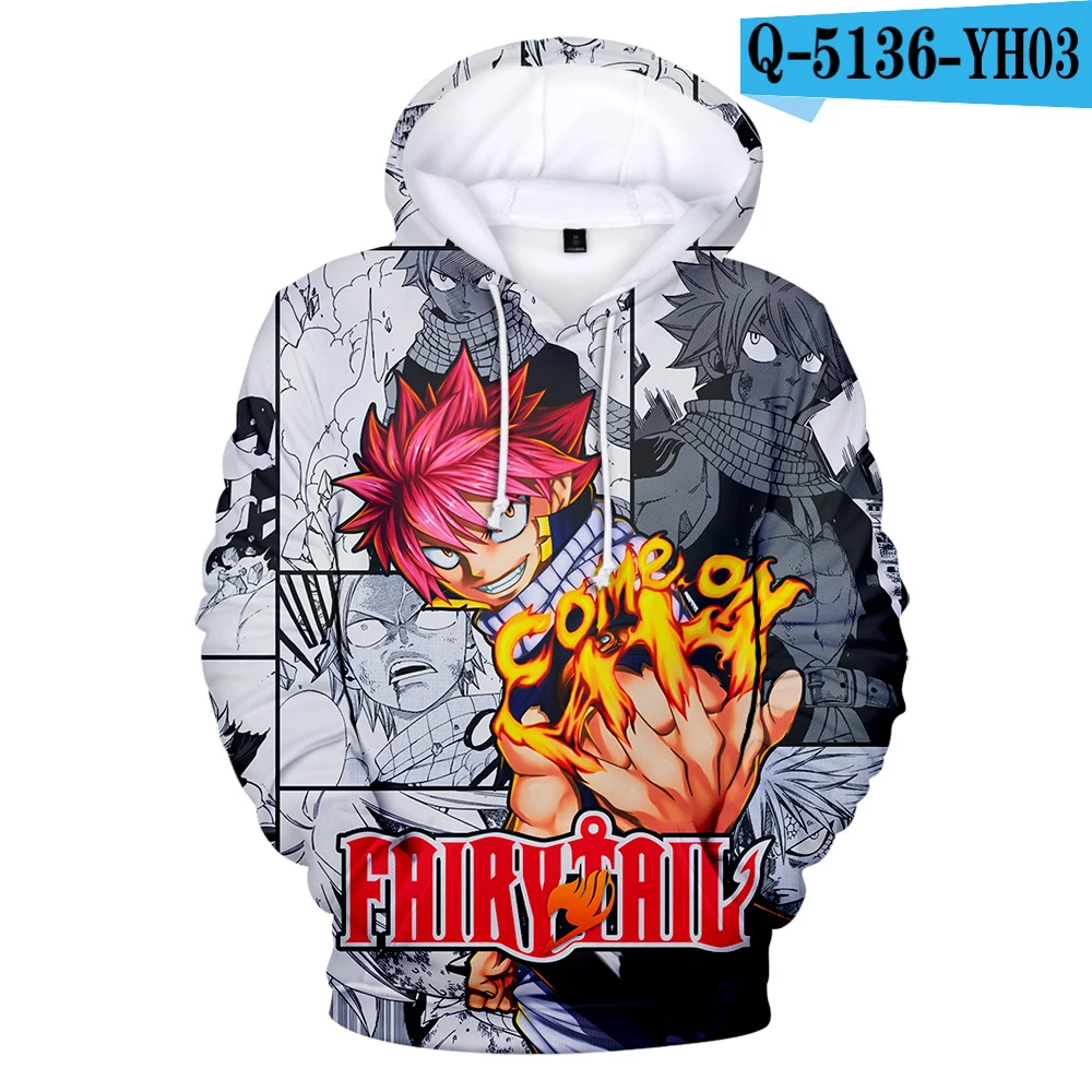 Модные креативные Fairy Tail толстовка с капюшоном длинным рукавом кофты мужская