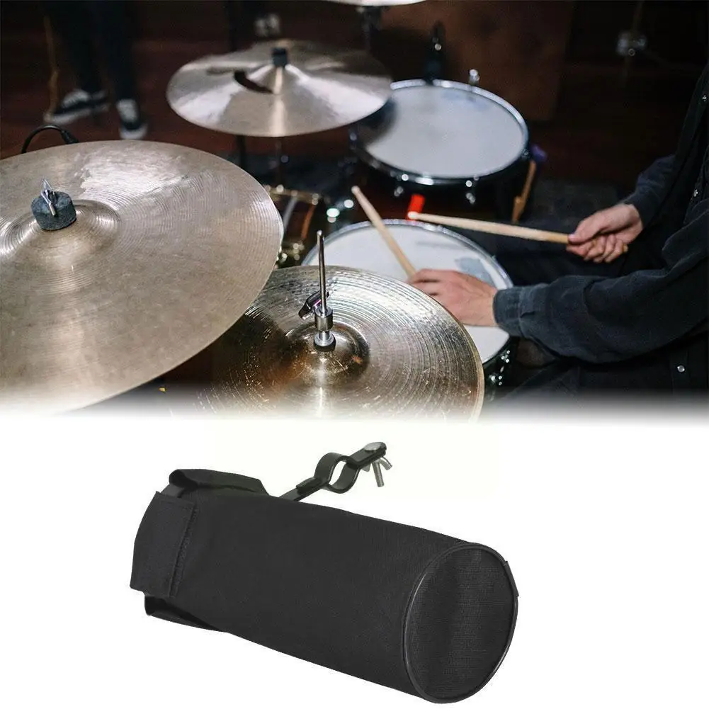 

Cylindrical Drumstick Bag Drum Stick Holder Adjustable Oxford Fabric With Aluminum Clamp For Drum Stand L1u1