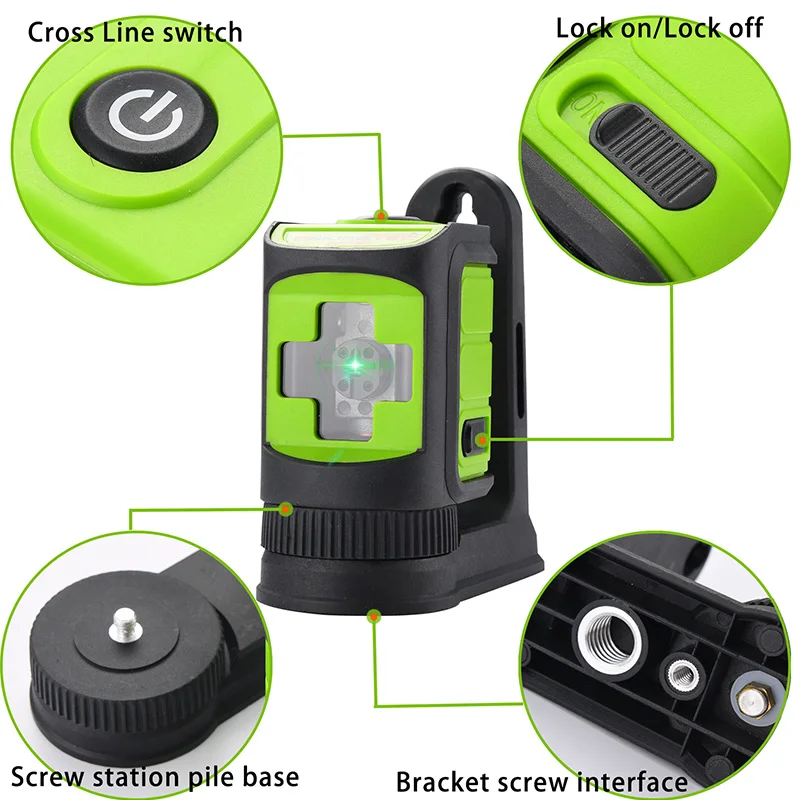 TECLASER лазерный уровень красный/зеленый луч самонивелирующийся горизонтальный и