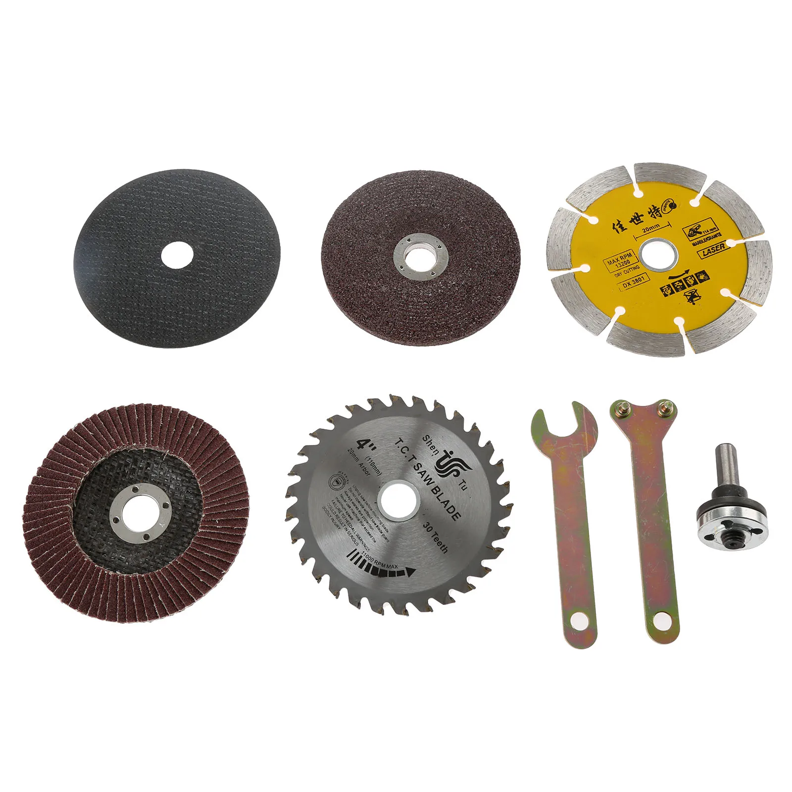 

8Pcs Wood Metal Cutting Polishing Grinding Wheel Conversion Shank Power Tools For Electric Drill Change To Angle Grinder Cutter