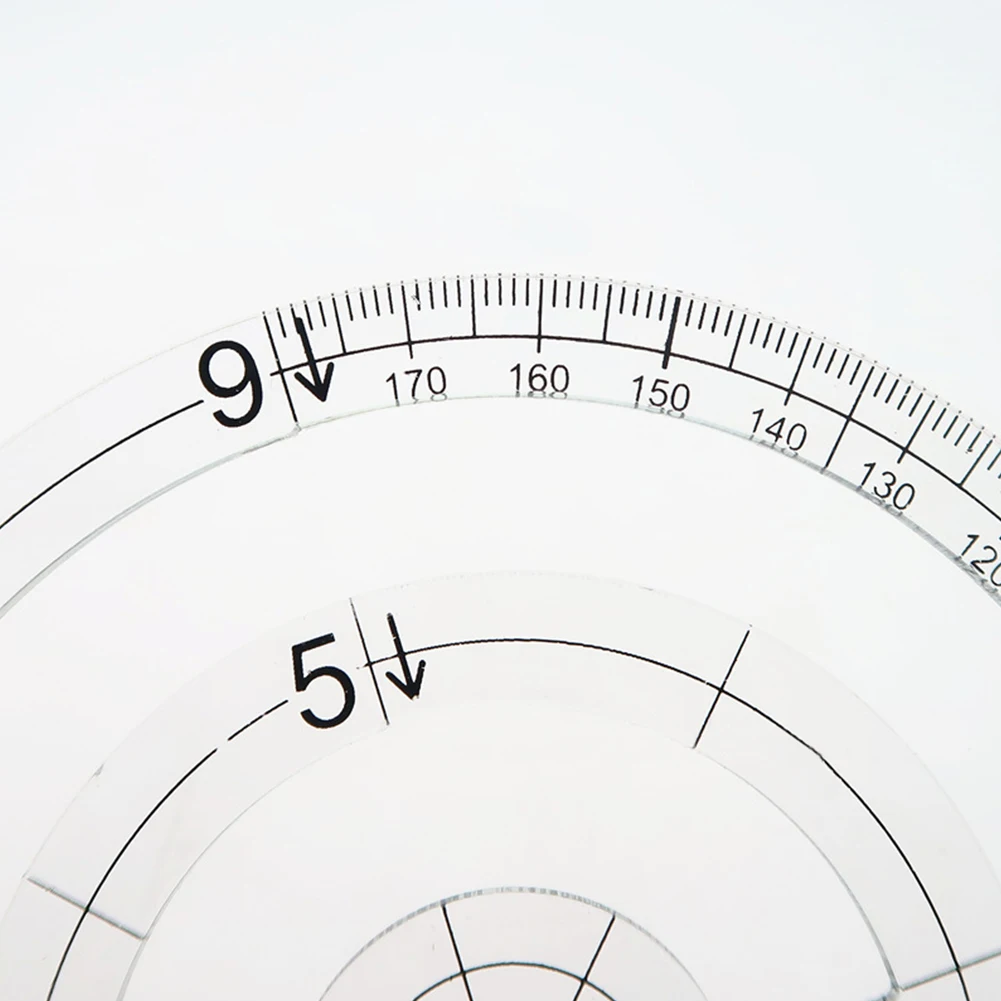

Craft Thick Sewing Ruler DIY Patchwork Tailor Acrylic Template Double Circle Measuring Tool Transparent Making Clothing Quilting