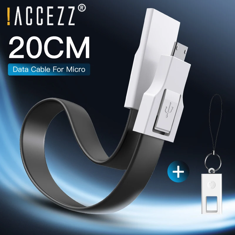 ! ACCEZZ внешний аккумулятор USB кабель Micro для samsung Galaxy S7 S6 Edge Xiaomi Redmi 7A короткая