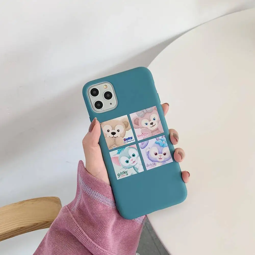 Розовый чехол с милым мультяшным рисунком кролика Даффи медведя для iPhone 11 Pro Max X XS