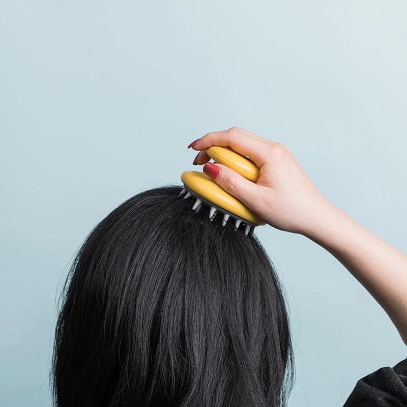 Силиконовая головка массажер для головы щетка гребень Шампунь Уход за волосами