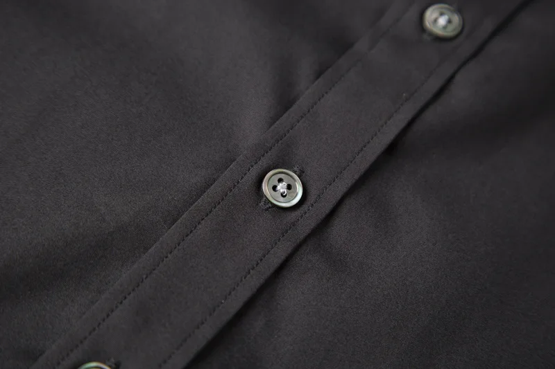 Европейская модная мужская рубашка бренд череп вышивка Chemise homme повседневные мужские рубашки однотонные тонкие рубашки мужские S-3XL