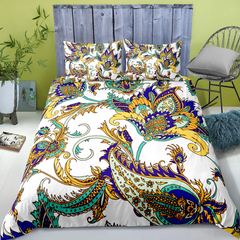 Винтажный комплект постельного белья с 3D принтом покрывало для кровати