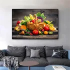 Современные фрукты и Корзина настенный художественный постер картина холст картина без рамки для Кухня Обеденная украшения картина без рамки