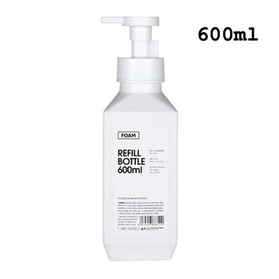 600ml white Бутылка для жидкого мыла диспенсер для жидкого мыла мусс жидкая пена сделать бутылка лосьона бутылка геля для душа для ванной комнаты/кухни - Цвет: 600ml white