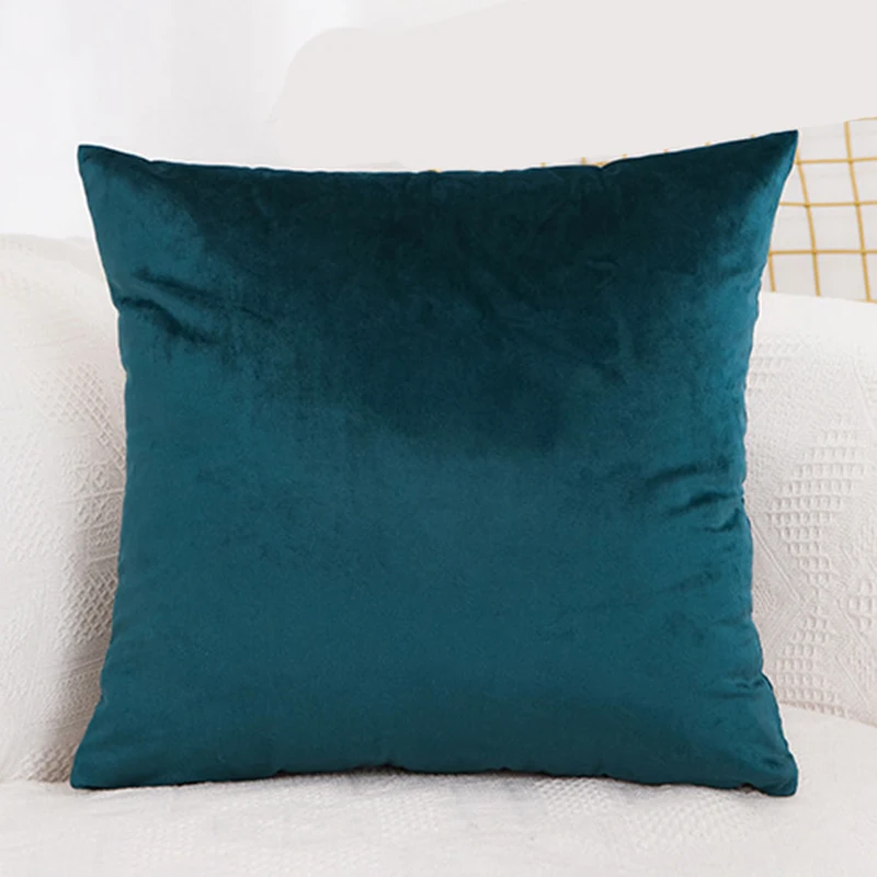 

60*60cm Solid Velvet Sofa Pillowcase Safety Multicolor Pillow Cover Fashion Home Supplies Pillowslip Pillowcase Home Textile