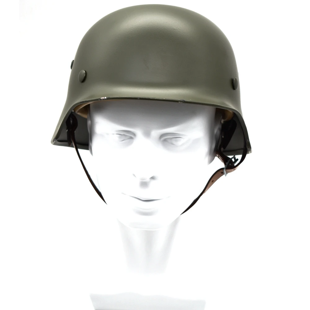 Тактический немецкий шлем M35 военный спецназа для страйкбола черный зеленый