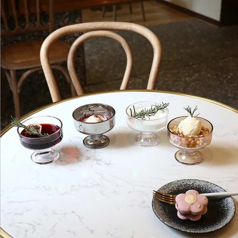 Хит продаж креативная десертная чашка для мороженого с высокой основой