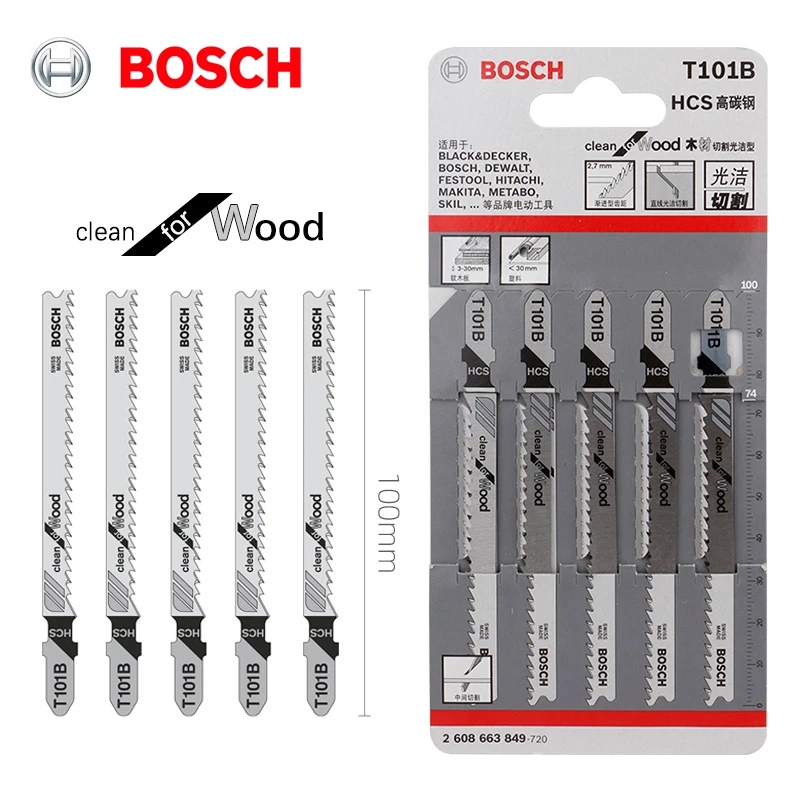 Bosch T101B лезвие для обработки древесины дерева алюминия металла резки