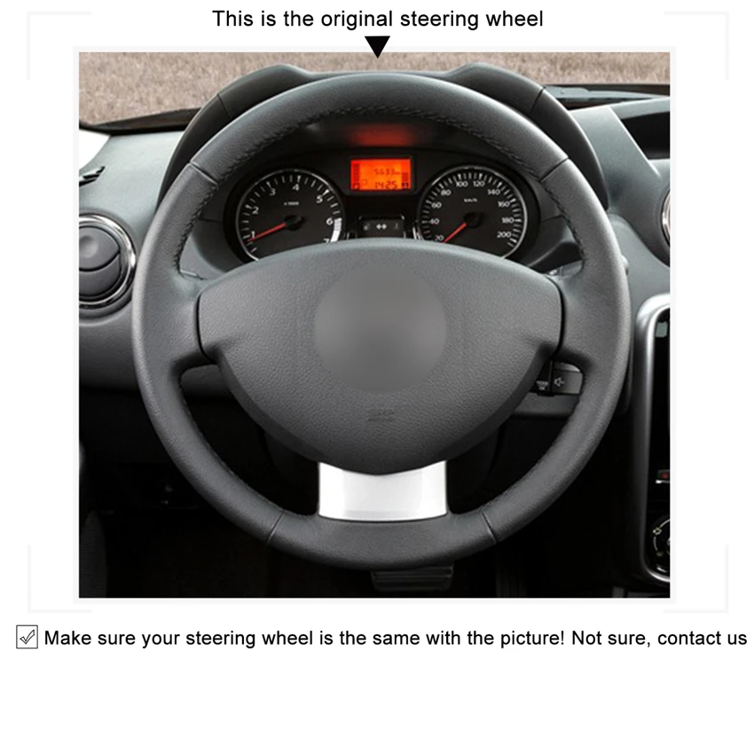 MEWANT Black Artificial Leather Car Steering Wheel Cover for Renault Duster Dacia 2011 2012 2013 2014 2015 | Автомобили и