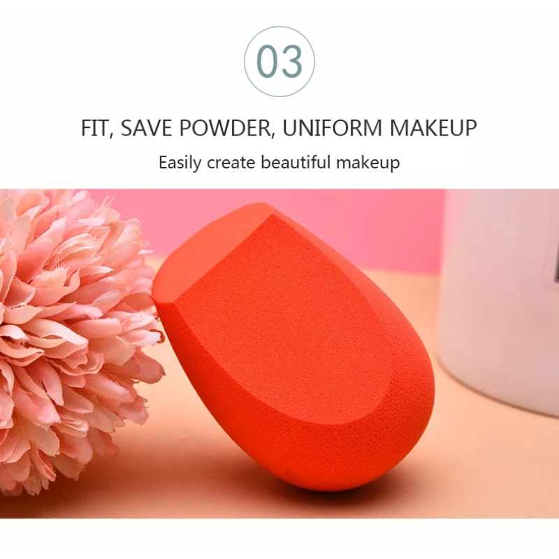 Гидрофильная полиуретановая водная капелька скошенная пуф для макияжа сухая