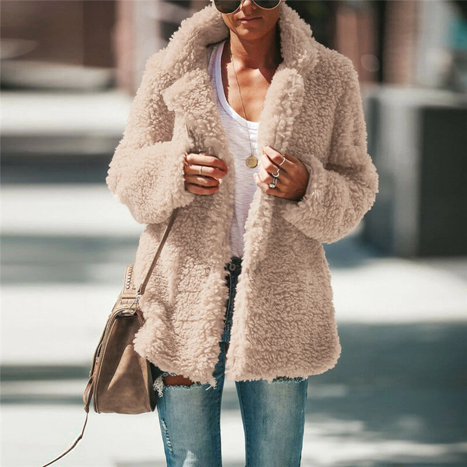 

Пальто из искусственного меха, флисовые свитшоты, кардиган 2021, женское осенне-зимнее пальто, Женское пальто, плюшевая куртка, Женская куртка