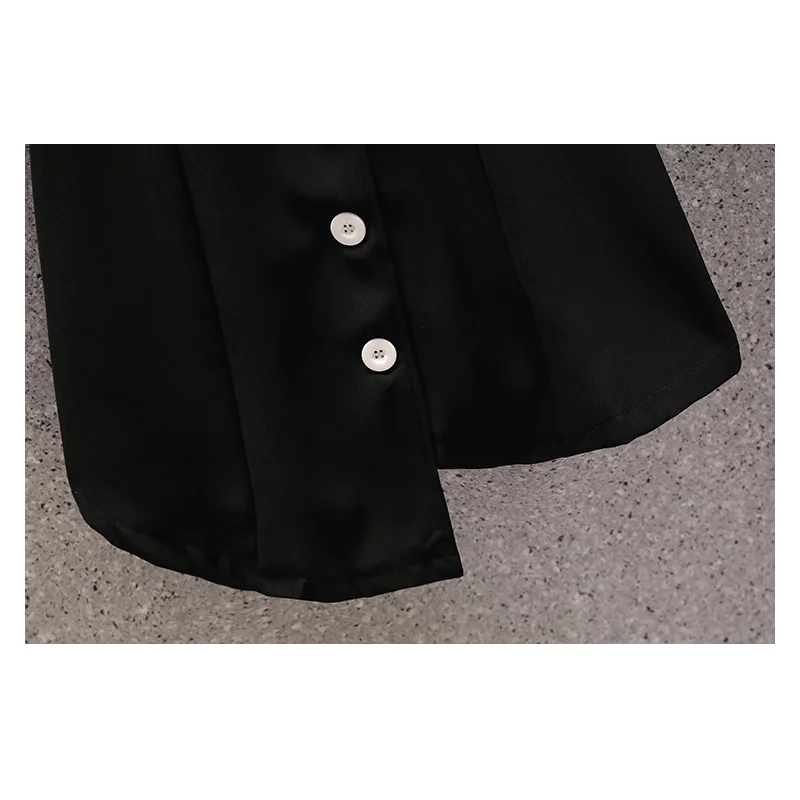 

Women Plus Size L-5XL Vintage Blazer Shirt Dress Office Elegant Single-breasted Short Sleeve A Line Jacket Dresses 2021 Summer