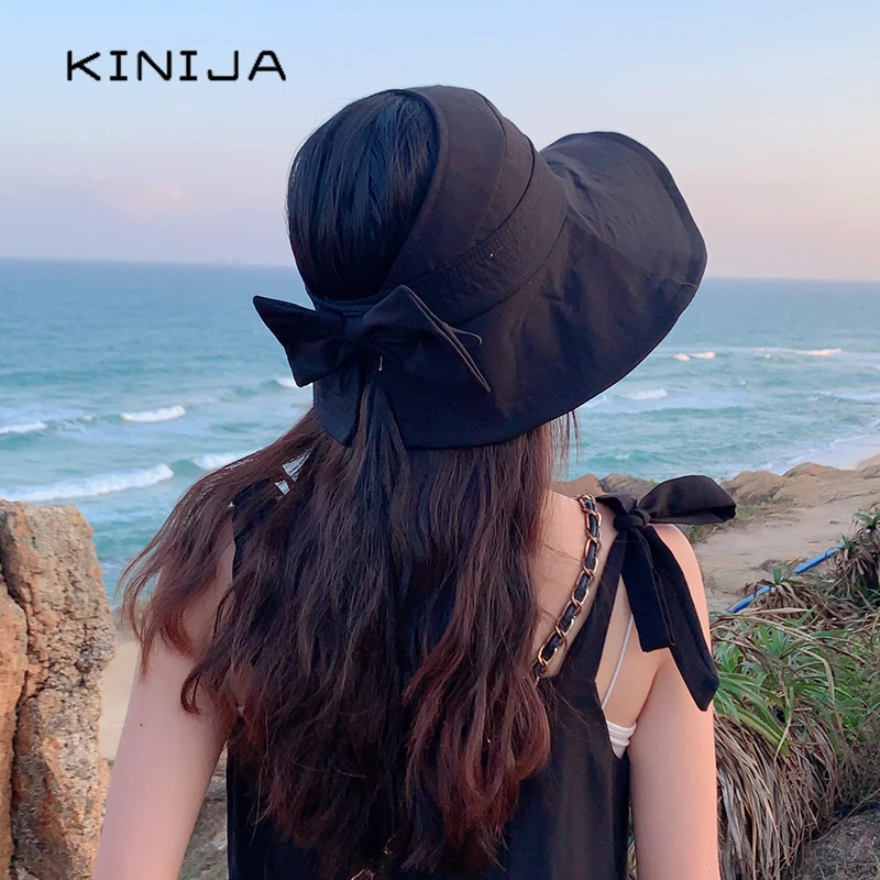 Кепка От Солнца Женская Складная модная пляжная однотонная хлопковая кепка с