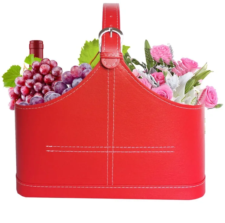 Искусственная кожа Фруктовая корзина для хранения подарков размера плюс