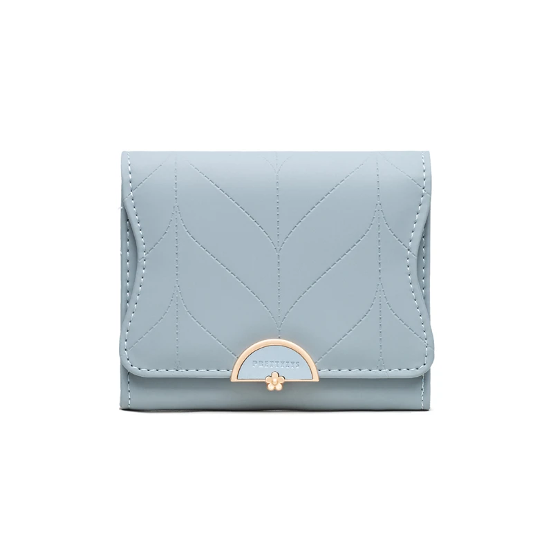 

Women Wallets New Brand Fashion Letter Female Short Flower Hasp Coin Purses Ladies Pu Leather Clutch Card Holder