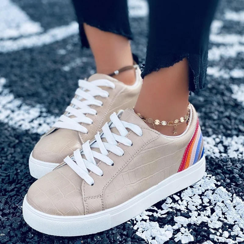 

Кроссовки женские на платформе, Вулканизированная подошва, дышащие, Повседневная Уличная спортивная обувь для ленивых, размер 43