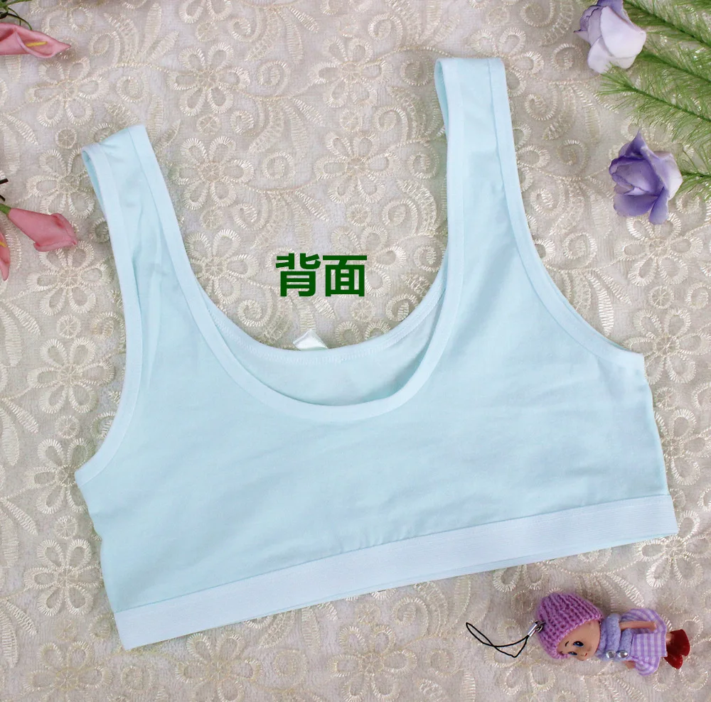 4 шт./лот мягкие спортивные бюстгальтеры из 100% хлопка для маленьких девочек милый