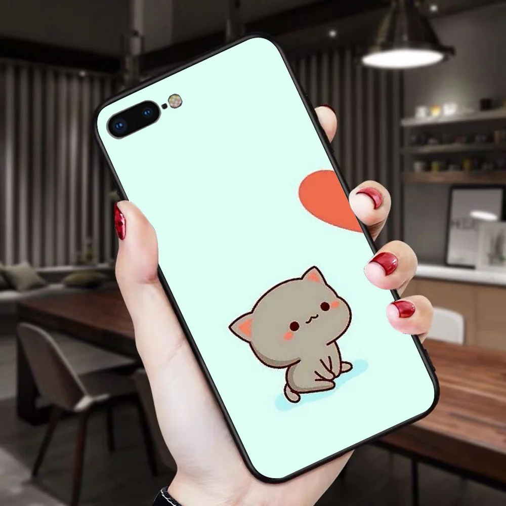 Для iphone 6 s Чехол редкий мультяшный Кот черный мягкий чехол для телефона Capa 6s plus 5 5S