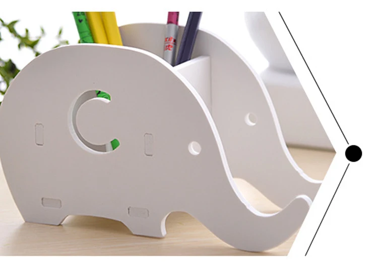 Elephant DIY офисная настольная коробка для хранения, настольная канцелярская ручка для хранения, держатель для телефона, контейнер для домашнего офиса, органайзер для мелочей