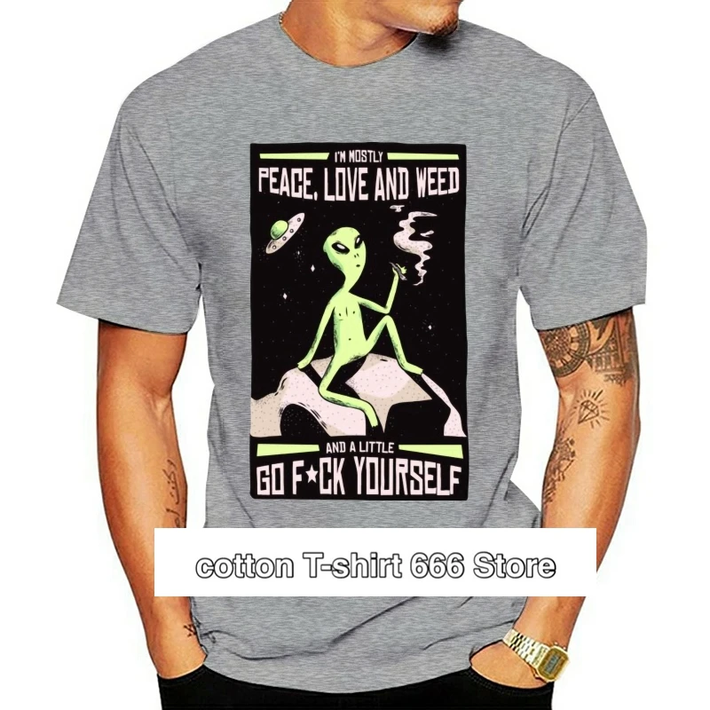 

Fitness Alien Weed Quote Tshirt For Men And Women Kawaii Men Tee Shirt Plus Size S-3XL T-Shirt Outfit Tee Top