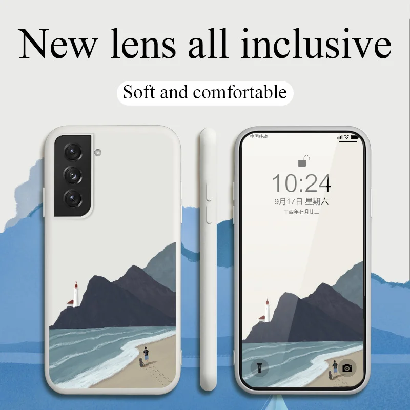 

Graffiti Beach Phone Case For Samsung Galaxy S21 S20 FE S10 Note 20 10 Ultra Plus A72 A52 A42 A32 A12 A02S 4G 5G Silicone Cover